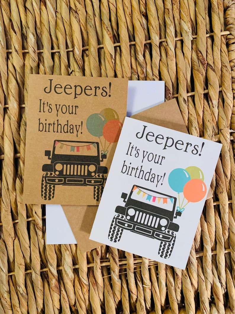 Jeep Birthday Card Happy Birthday Jeep Style Jeep Etsy UK