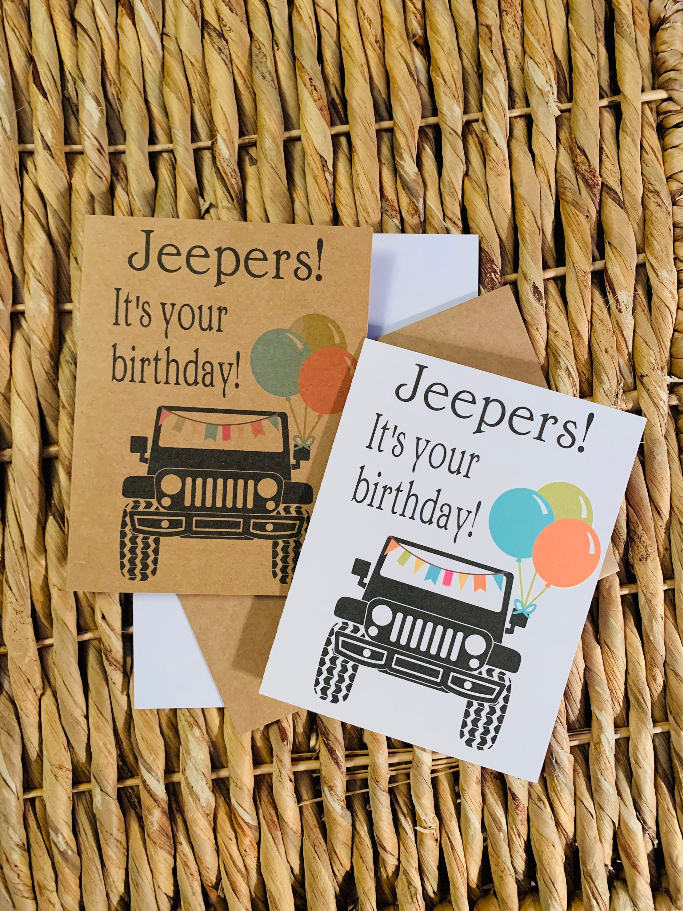 Jeep Birthday Card Happy Birthday Jeep Style Jeep Etsy