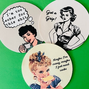Retro Jar Opener, Vintage Girl Rubber Jar Openers, Jar Gripper, Kitchen Gift