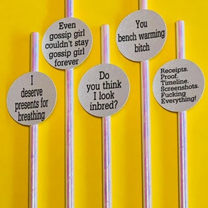 Salt Lake City Housewives fun party straws, RHOSLC, Housewives straws, Housewives of Salt Lake City Party, Bravo , Housewives Party Receipts, Timeline
