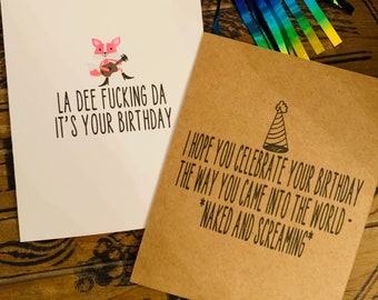 Sarcastic Birthday Cards, Birthday Card, Funny Birthday Cards