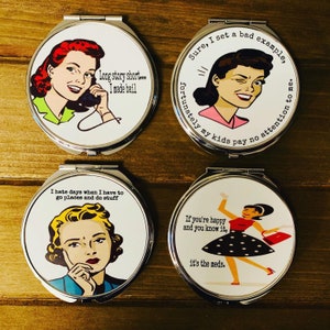 Pocket Cosmetic Mirrors, Compact Mirrors, Personal Mirror, Pocket Mirror, Cosmetic Mirrors, Gifts for Her,