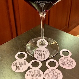 Housewives Quotes Wine Charms, Wine Tags, Wine Markers, RHOBH, Beverly Hills Housewives, Real Housewives Quotes, Bravo Party