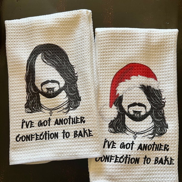 I’ve Got Another Confection to Bake Song Lyric Kitchen Towel, 90’s Music, Funny dish towels, Foo, Grunge Music, Alternative