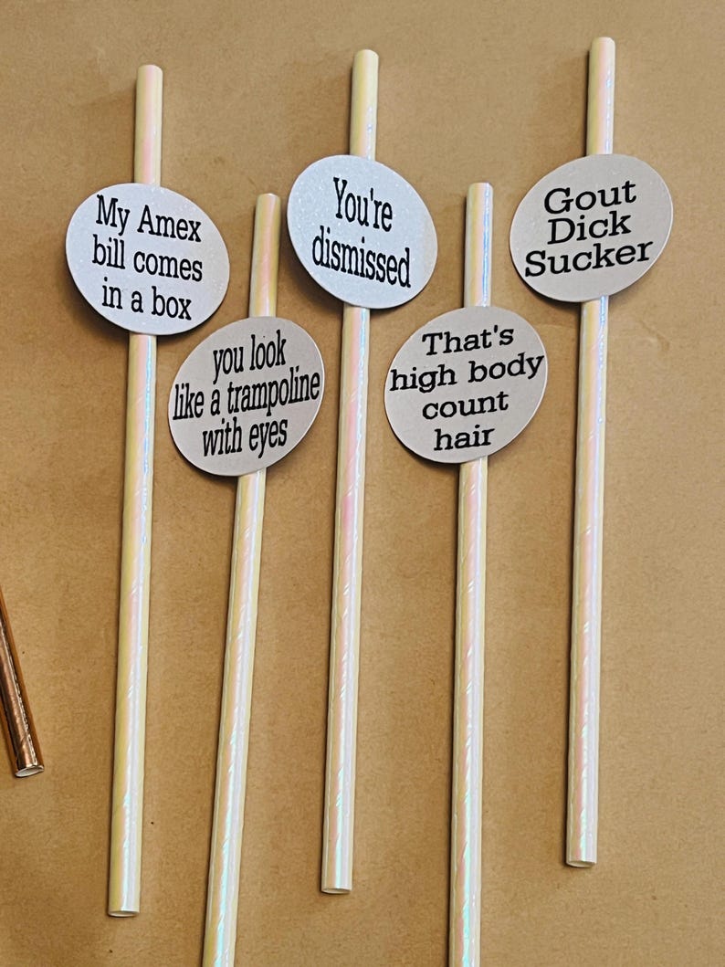 Salt Lake City Housewives fun party straws, RHOSLC, Housewives straws, Housewives of Salt Lake City Party, Bravo , Housewives Party Gout Dick Sucker