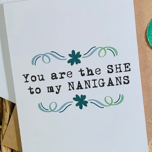 Friendship Card - Girlfriend Card - Shenanigans - St. Patrick’s Day - GNO - Bachelorette