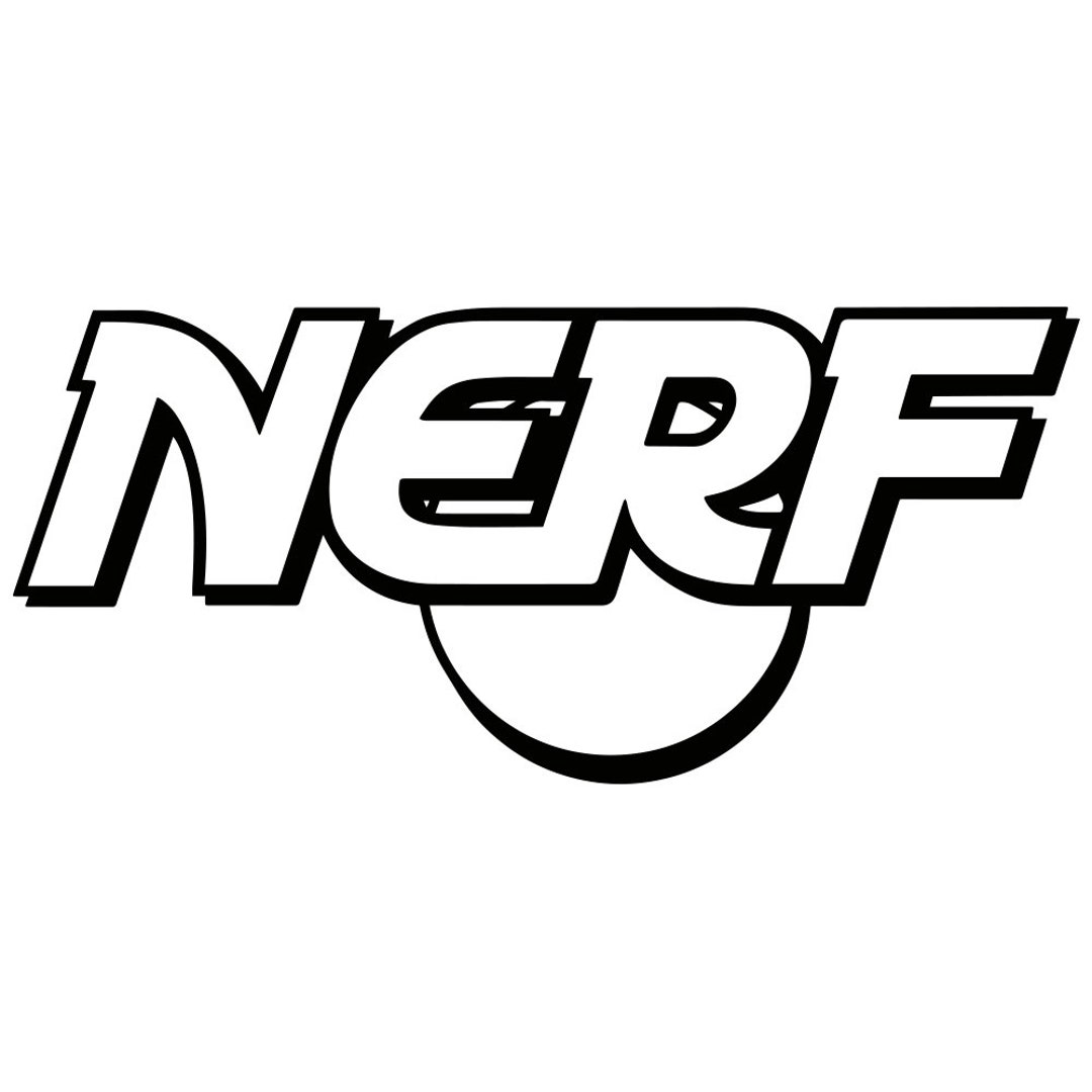 NERF Logo Black and White - Get Coloring Pages