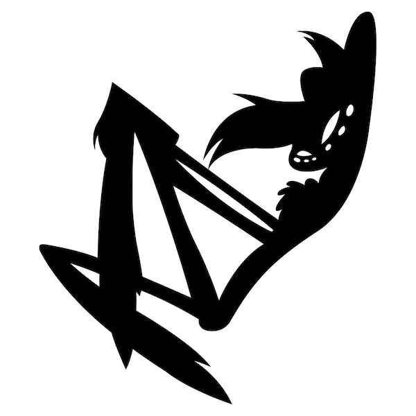 Hazbin Hotel - Angel Dust Silhouette Decal