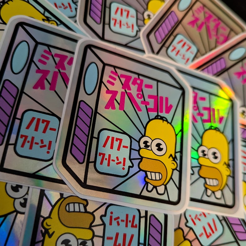 Pegatina Mr Sparkle de Los Simpson Holograma de lámina arcoíris imagen 1