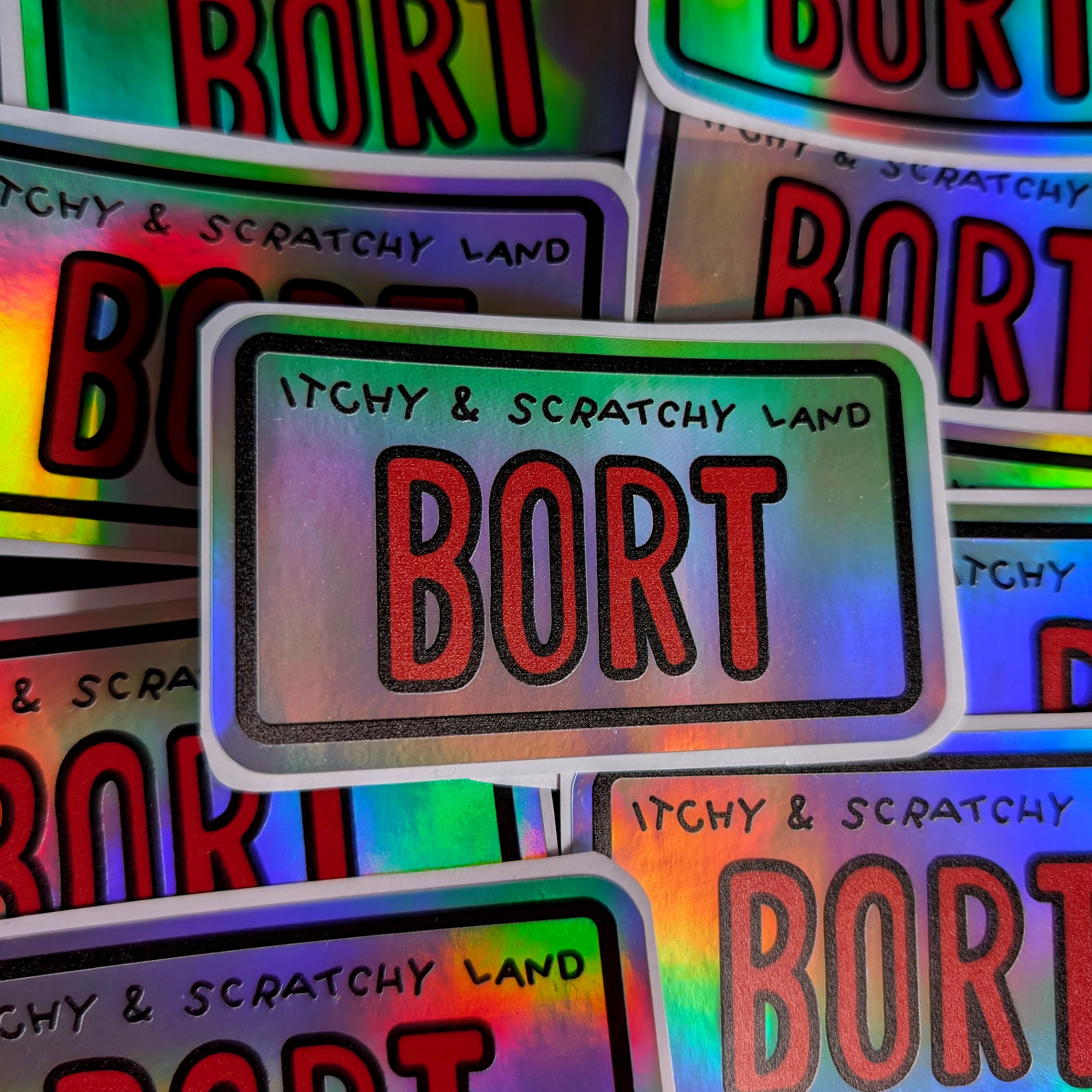 The Simpsons Bort Licence Plate Sticker - Rainbow Foil Hologram - Etsy