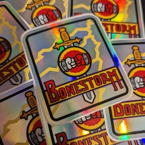 Sticker Tempête d'os Les Simpsons - Hologramme métallisé arc-en-ciel