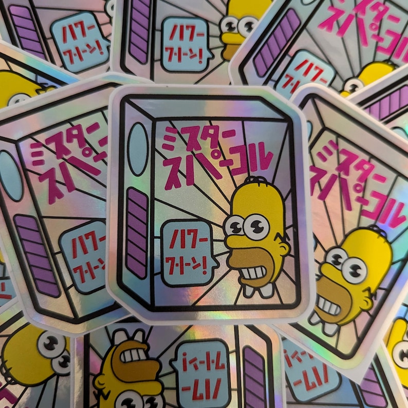 The Simpsons Mr Sparkle Sticker Rainbow Foil Hologram image 2