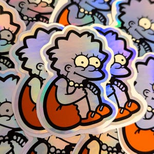 Sticker Lisa Simpson Crazy Lisa Simpson - Hologramme arc-en-ciel