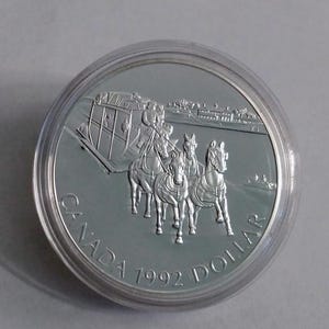 1992 Canada One Dollar Proof Coin – Sterling Silver – Confederation 125th Anniversary – Capsule, Case & COA