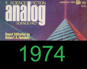 1974 Analog Science Fiction/Science Fact. Select Which Issues You Want.