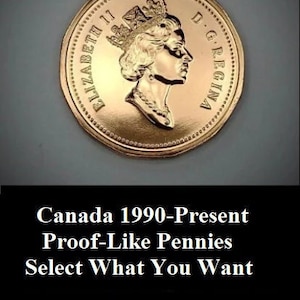 1990–Present Canada Proof-Like Pennies – Uncirculated Cents – Select Year – Coin Flips Included