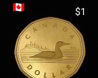 2002 Canadian Loonie Proof. Canada One Dollar Coin (22I05T17a)