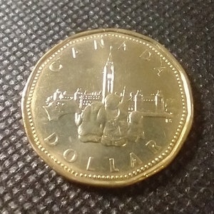 1992 &quot;Parliament&quot; - Canadian Commemorative Dollar Coin, 125 Years of Confederation. From Mint Roll, Brilliant Uncirculated
