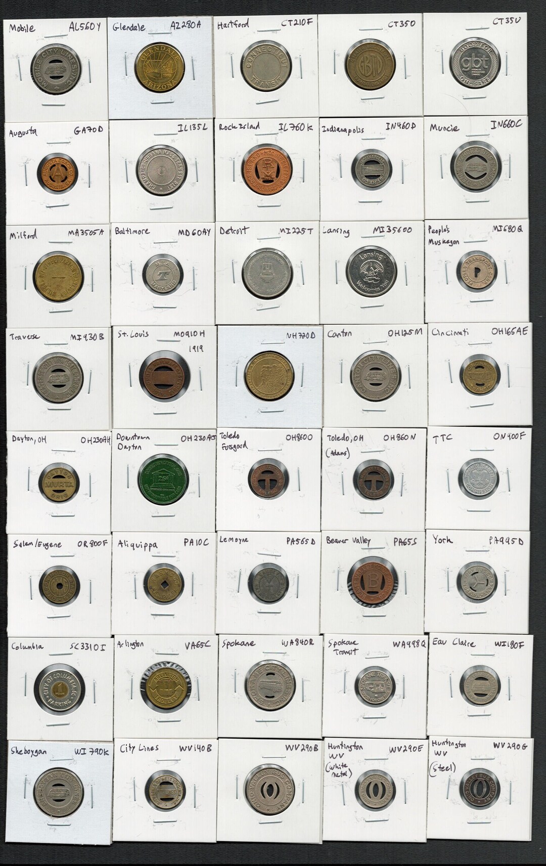 Starter Collection of 40 Transportation Tokens (22i06p24a) - Etsy