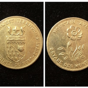 Northwest Territories Flower and Coat of Arms Medallion. Select From High/Mid-Grade (23H14X03a)