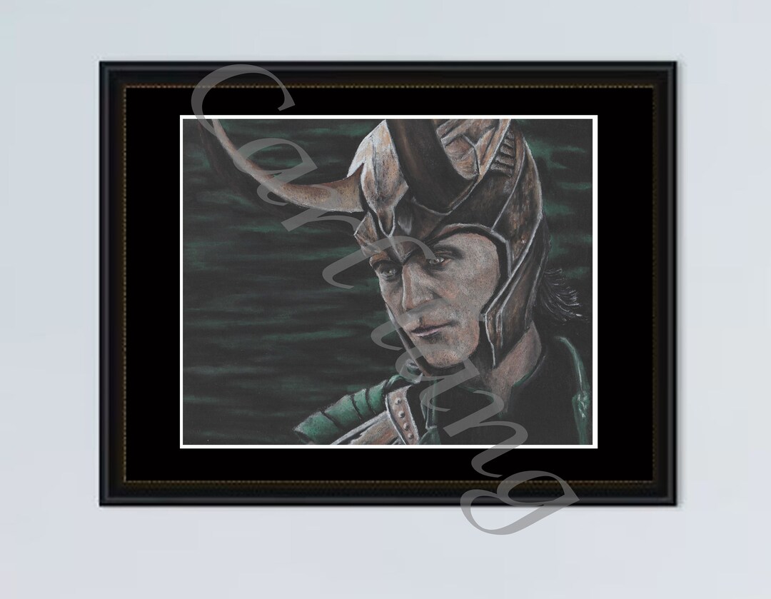Dessin Original 'Dragon Sting' (Reine Pirate) Par Carl Lang - Pastel Sur Papier Noir 8x10 Pouces