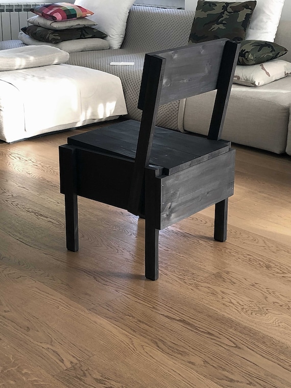 Sedia 1 by Enzo Mari Natural Black Wood - Etsy