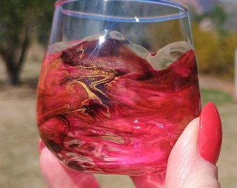 Custom Shot Glass Handmade Resin Art Unique Gift for Him Her Personalized Barware Birthday Wedding Housewarming Gift