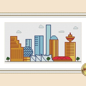 Vancouver cross stitch City cross stitch pattern Counted cross stitch pattern for beginners