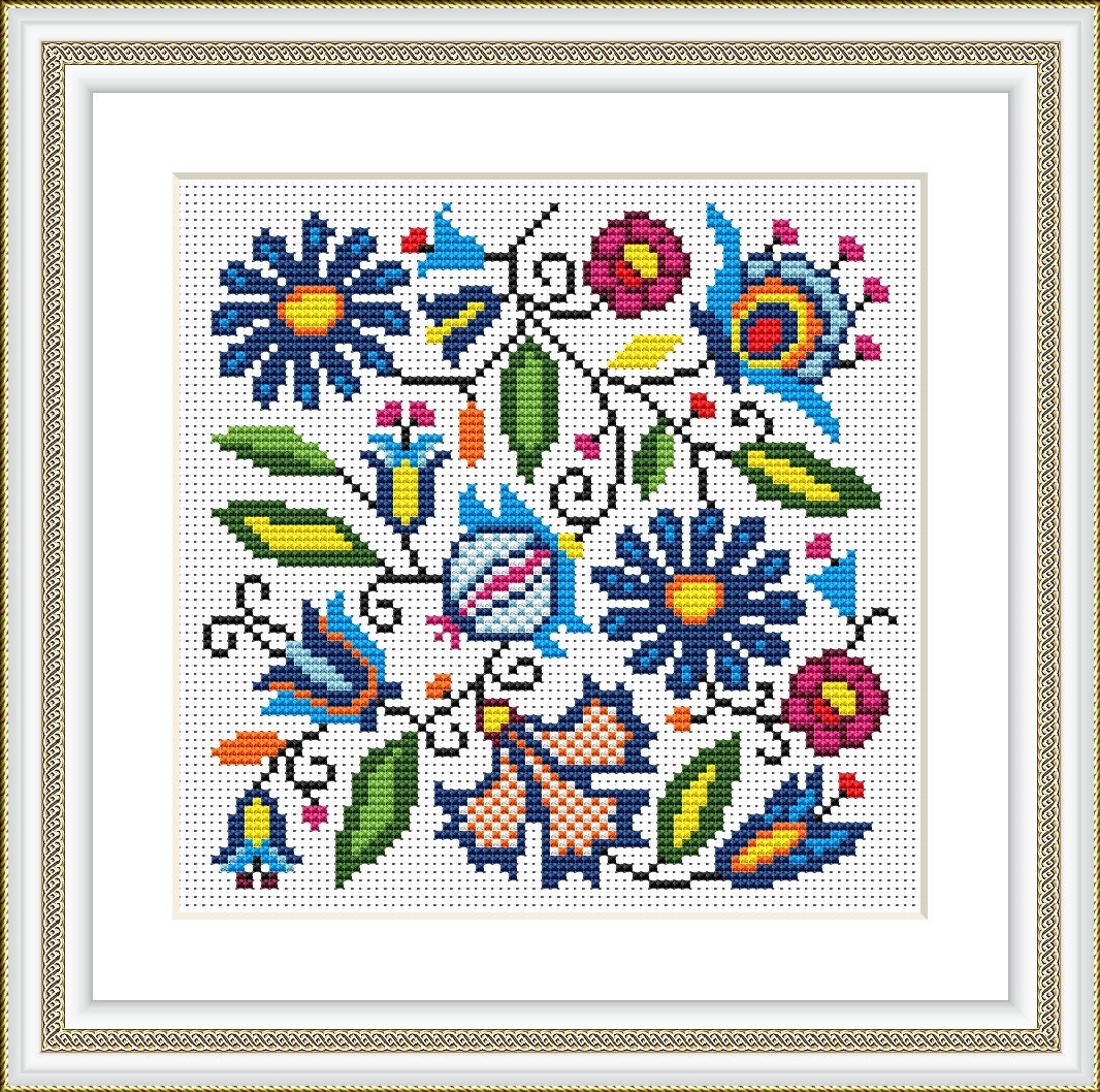 Wholesale Stick & Stitch Embroidery Pattern - Scandi Flowers (5-10