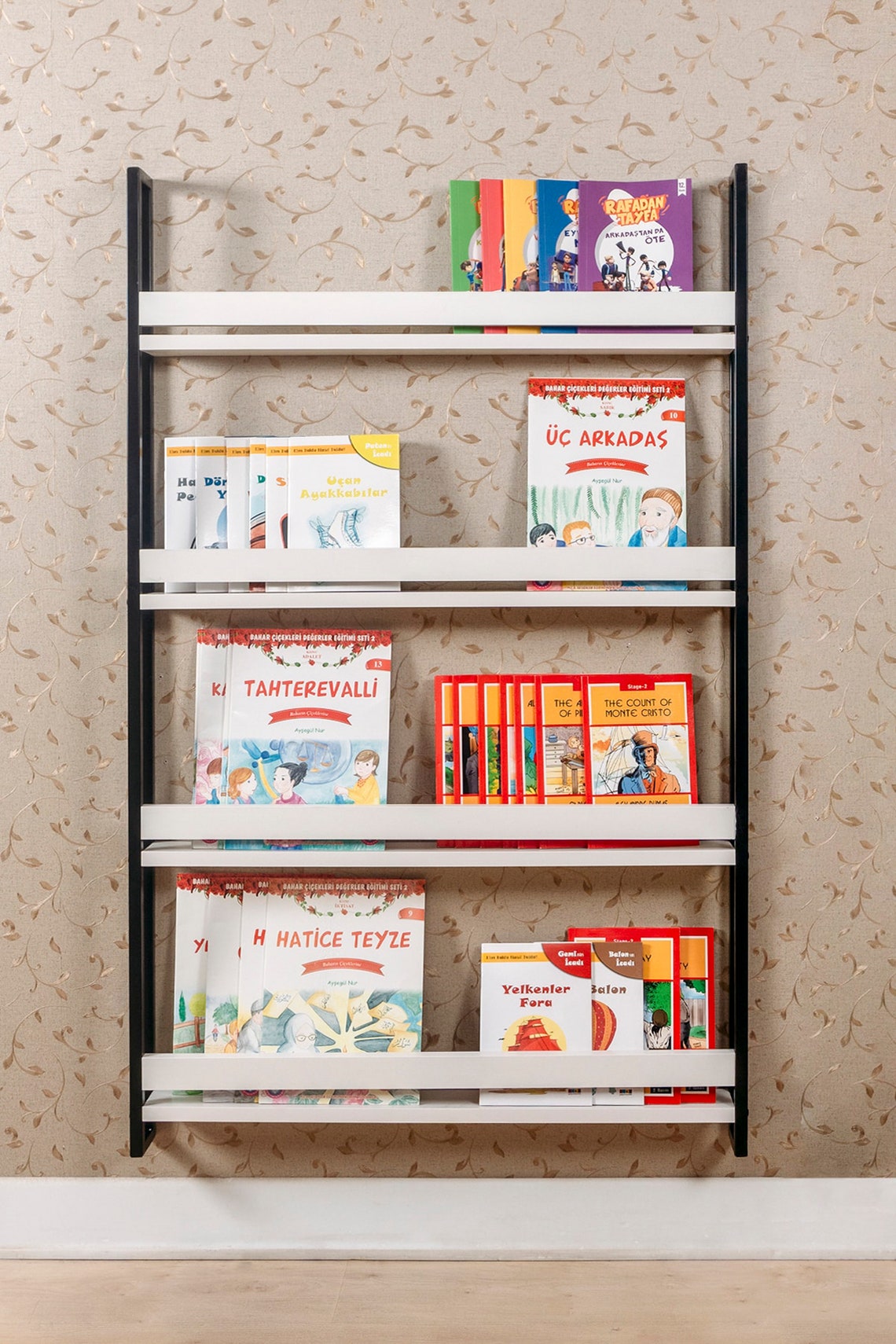Montessori bookshelf Floating bookshelf nursery Kids Etsy