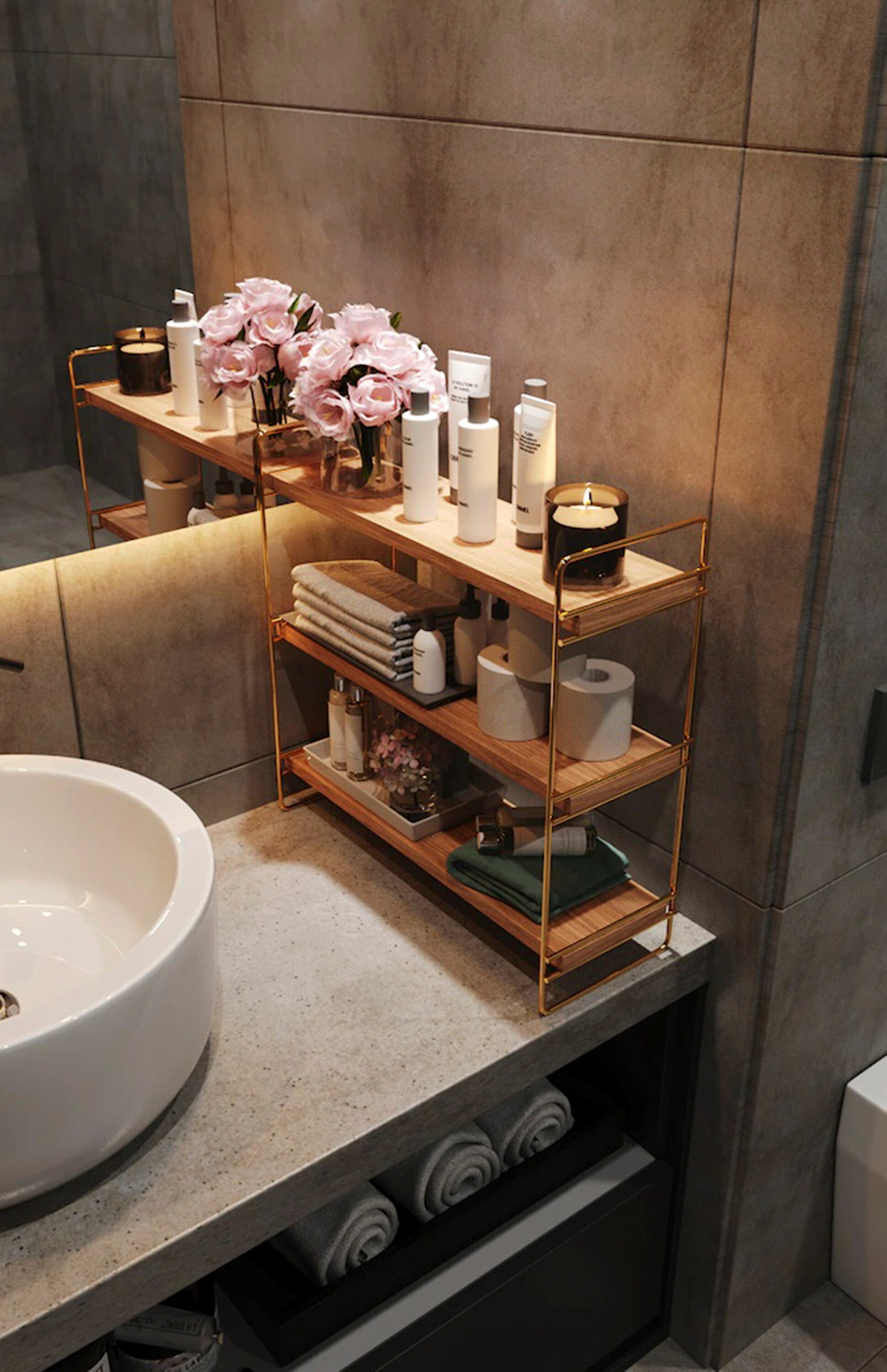 Countertop Shelf for Bathroom Kitchen Makeup Cosmetic Etsy