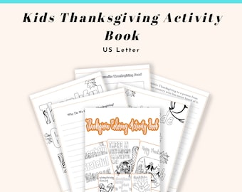Libro de actividades de Acción de Gracias para niños