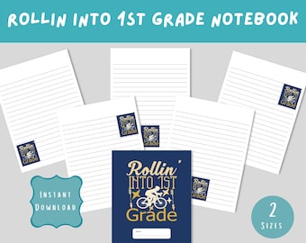 Rollin' Into 1st Grade Printable Notebook (Digital PDF Download)