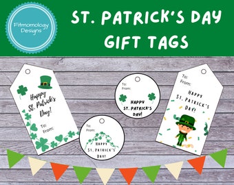 Printable St Patrick's Day Gift Tags, Gift Tags, St Patrick's Day PDF, St Patrick's tags, Cookie Tag, Printable Tag, Instant Download