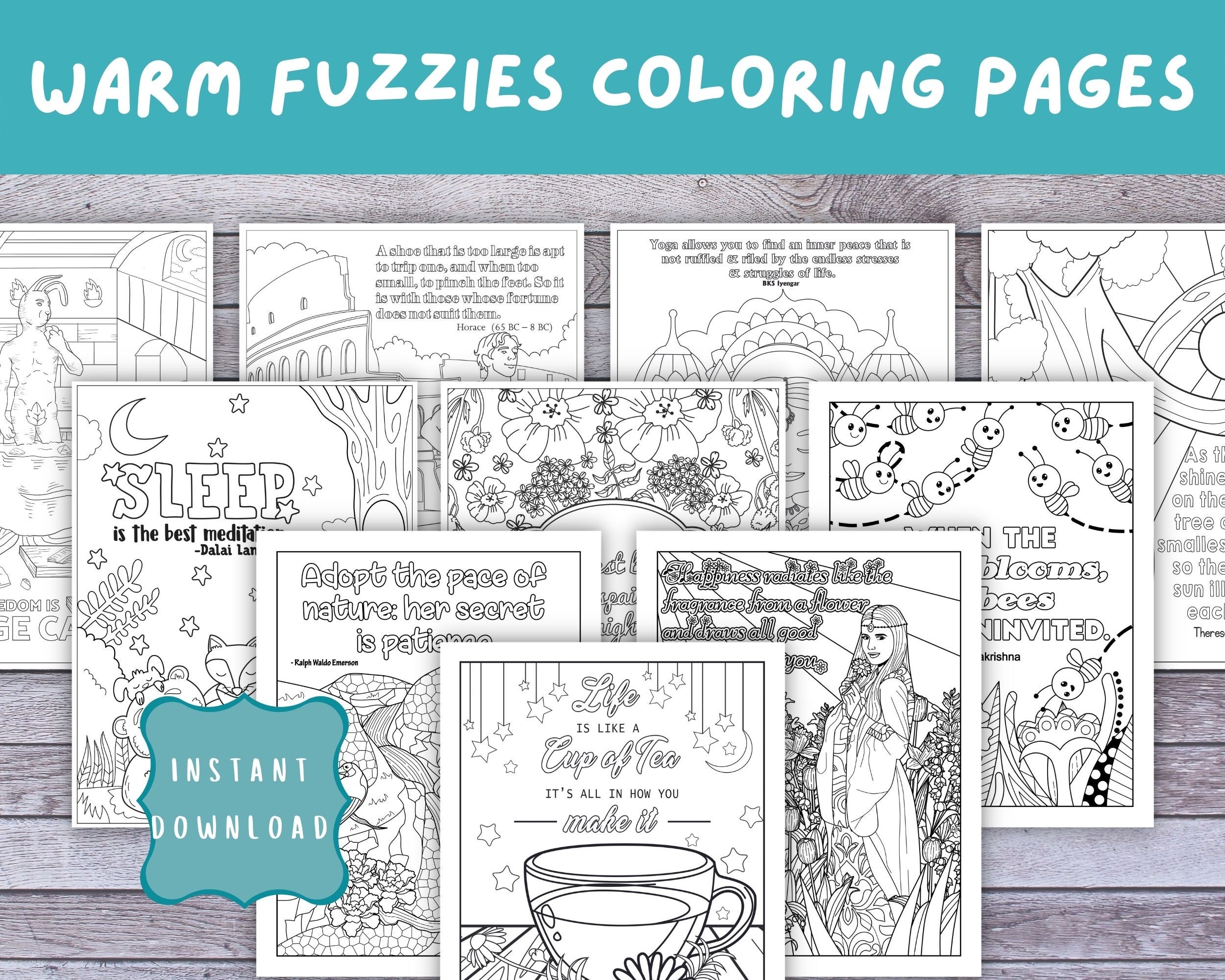 Fantasy Fuzzy Coloring Posters
