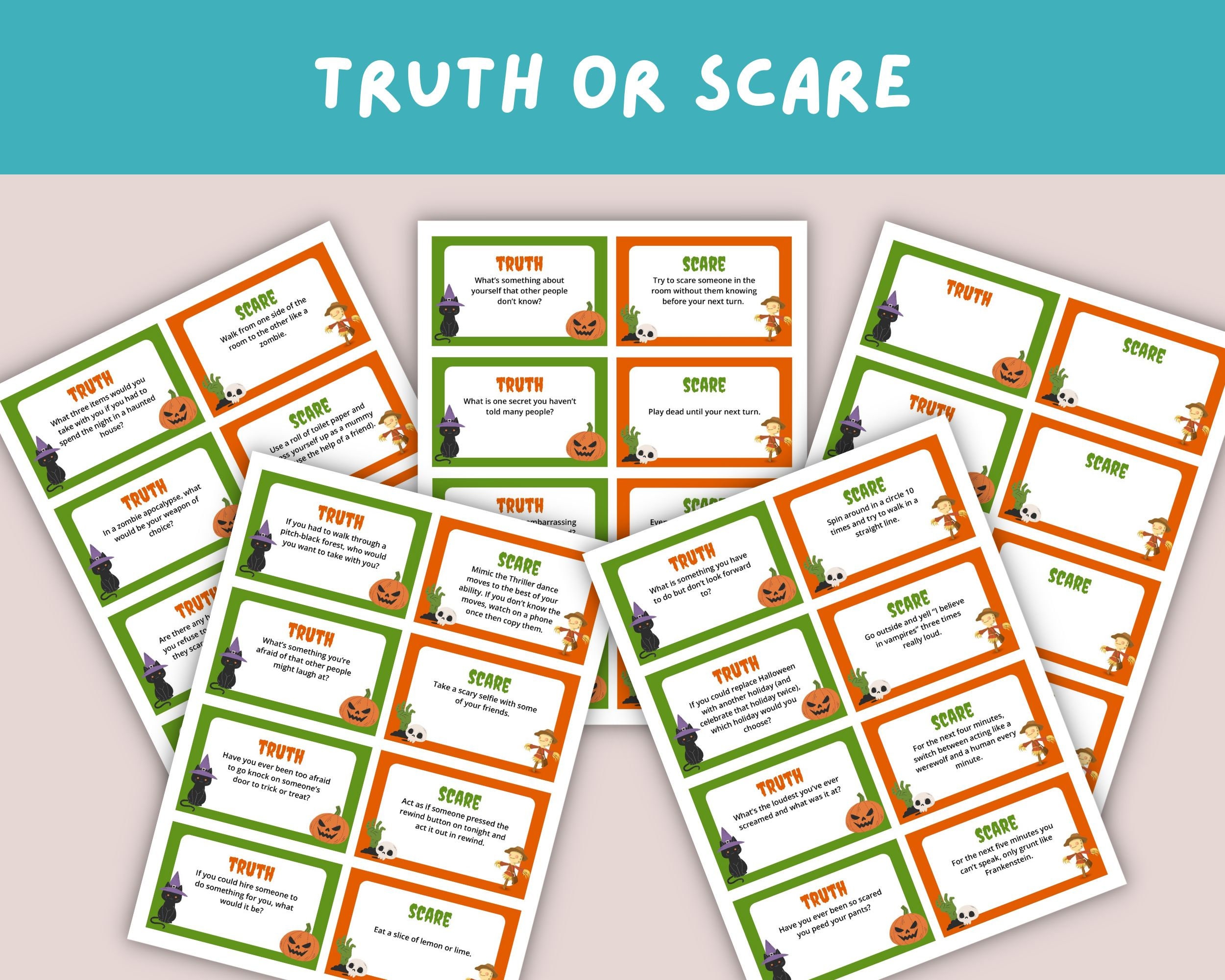 Printable Halloween Games Bundle, Kids Activity Pack (digital PDF ...