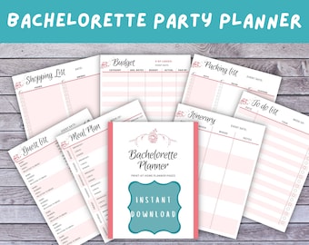 Bachelorette Party Planner, Itinerary, Games (Digital PDF Download)