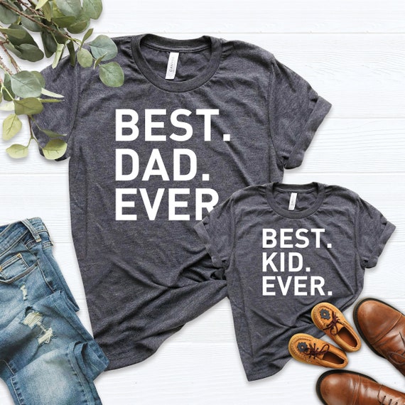 Best dad ever Best kid ever Fathers Day Gift Number One | Etsy