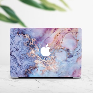 Blue Marble Macbook Case: Stone Pattern Protective Cover