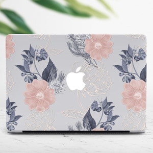 Pink Floral Macbook Case: Pastel Flower Art