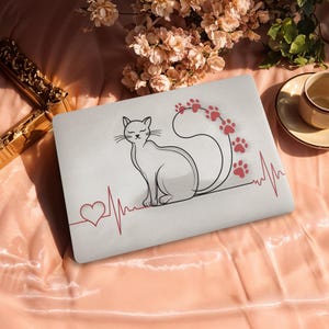 Cat Design MacBook Case: Protective Laptop Cover