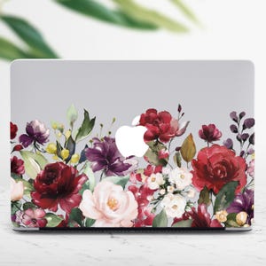 Floral Roses Macbook Case: Nature Laptop Cover