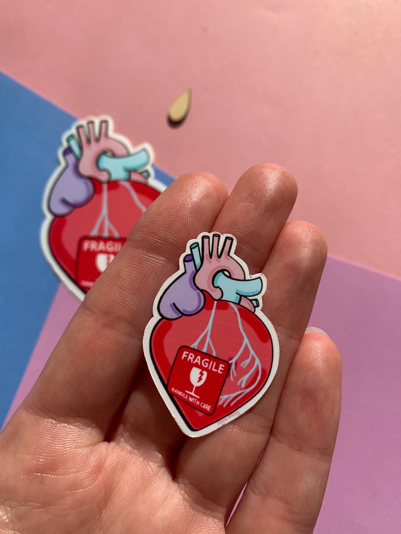 Heartbreak Sticker Fragile Handle With Care Emo Sticker Anatomical Heart Sticker Fragile Heart Love Hurts Label Love Decoration Stickers Stickers Labels s Lifepharmafze Com