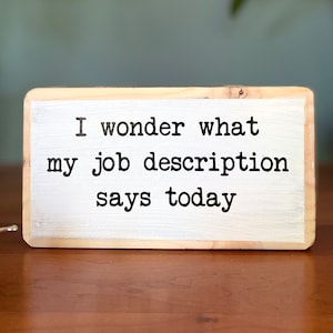 I wonder what my job description says today- wood sign- Data Scientist Gift- Engineer Gifts- Data Analyst Gift- Data Analyzer - Nerd Gift