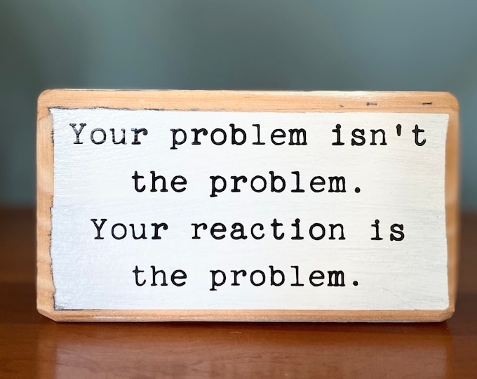 Your Problem Isn't the Problem. Your Reaction is the Problem Office