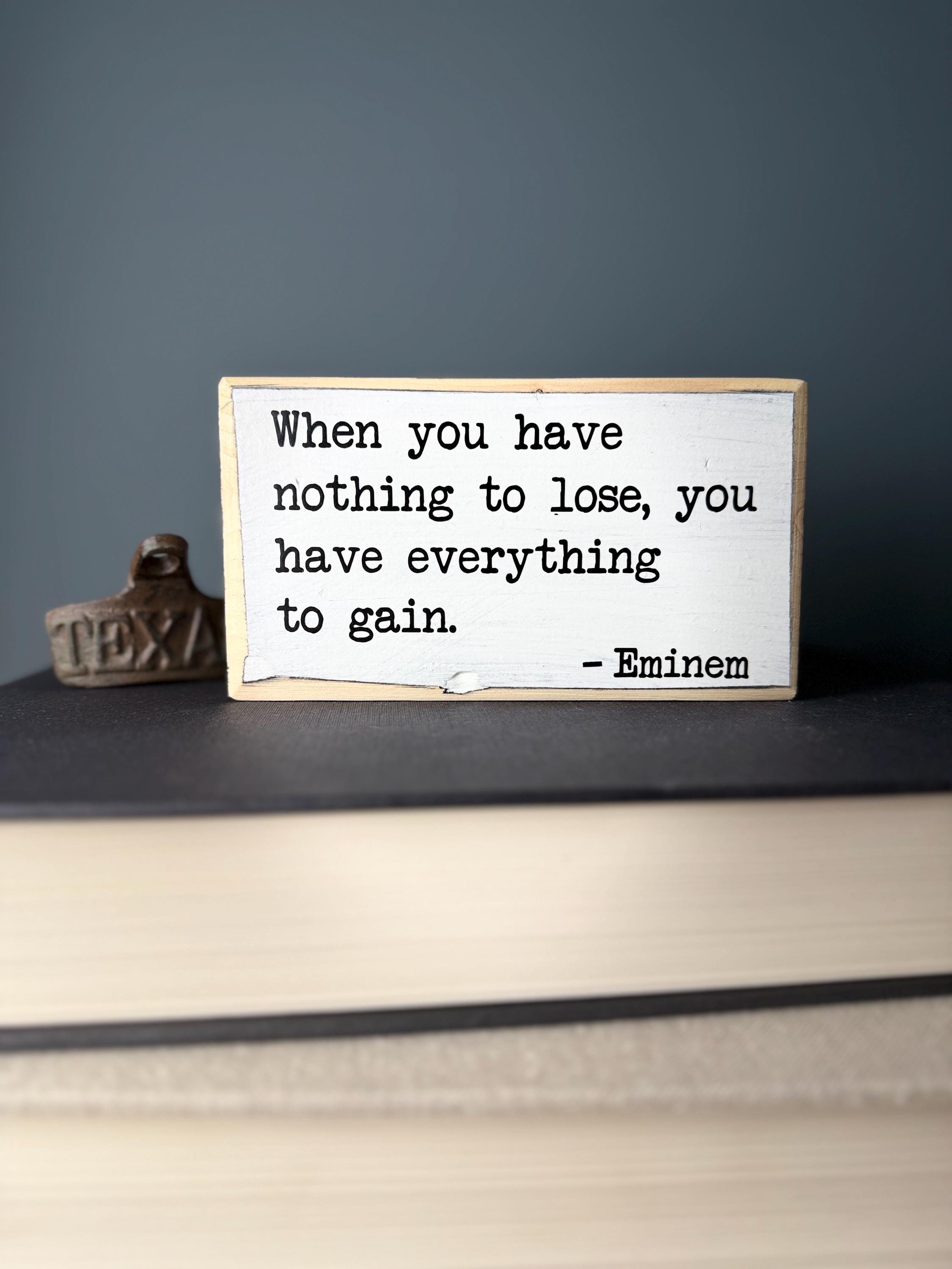 Eminem Quote Wood Sign, Motivational Desk Decor - Etsy, image size:2250x3000