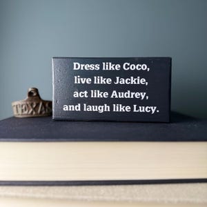 Coco Jackie Audrey Lucy Wood Sign, Funny Office Decor immagine 2