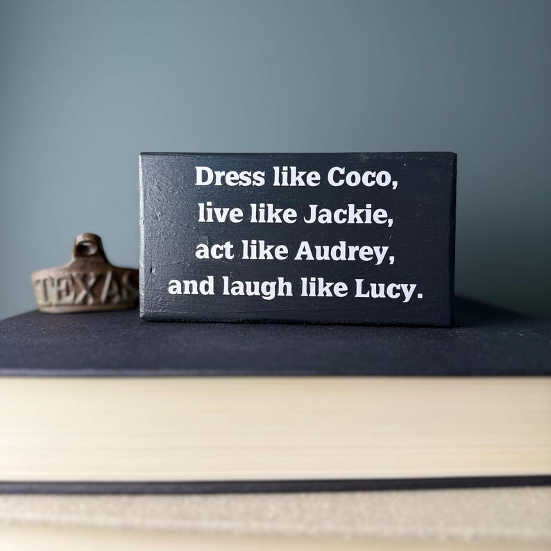Coco Jackie Audrey Lucy Wood Sign, Funny Office Decor immagine 2