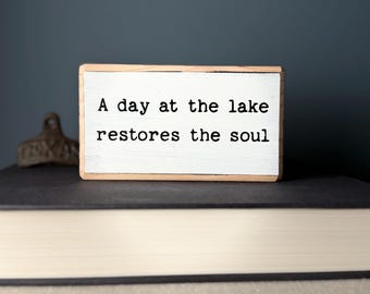 Lake House Wood Sign, Cabin Decor, Funny Cubicle Quote