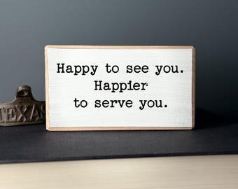 Customer Service Desk Sign, Rustic Boutique Decor